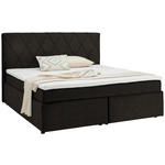 BOXSPRINGBETT 180/200 cm  in Mokka  - Schwarz/Mokka, Design, Kunststoff/Textil (180/200cm) - Xora