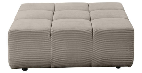 HOCKER in Textil Sandfarben  - Sandfarben/Schwarz, Design, Kunststoff/Textil (107/39/107cm) - Hom`in