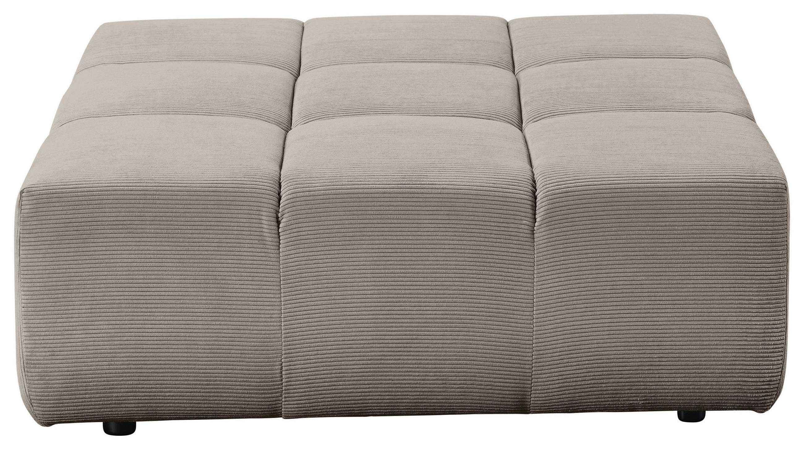 HOCKER in Textil Sandfarben  - Sandfarben/Schwarz, Design, Kunststoff/Textil (107/39/107cm) - Hom`in