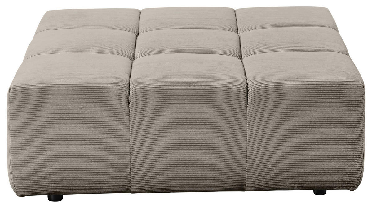 HOCKER in Textil Sandfarben  - Sandfarben/Schwarz, Design, Kunststoff/Textil (107/39/107cm) - Hom`in