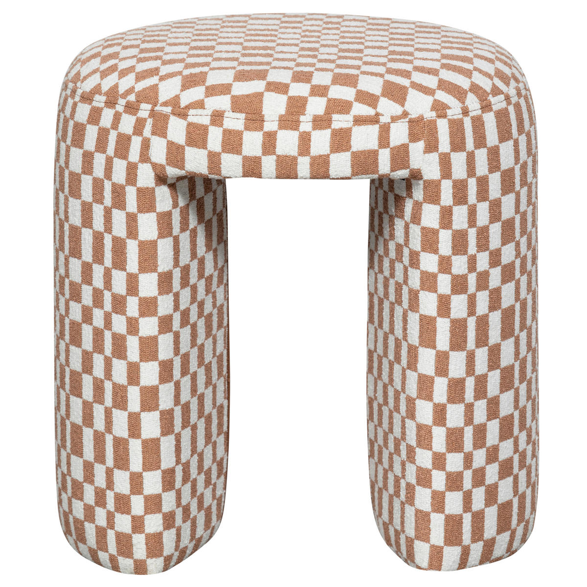 HOCKER Webstoff Orange, Weiß  - Orange/Weiß, Design, Textil (45/47/45cm) - Livetastic
