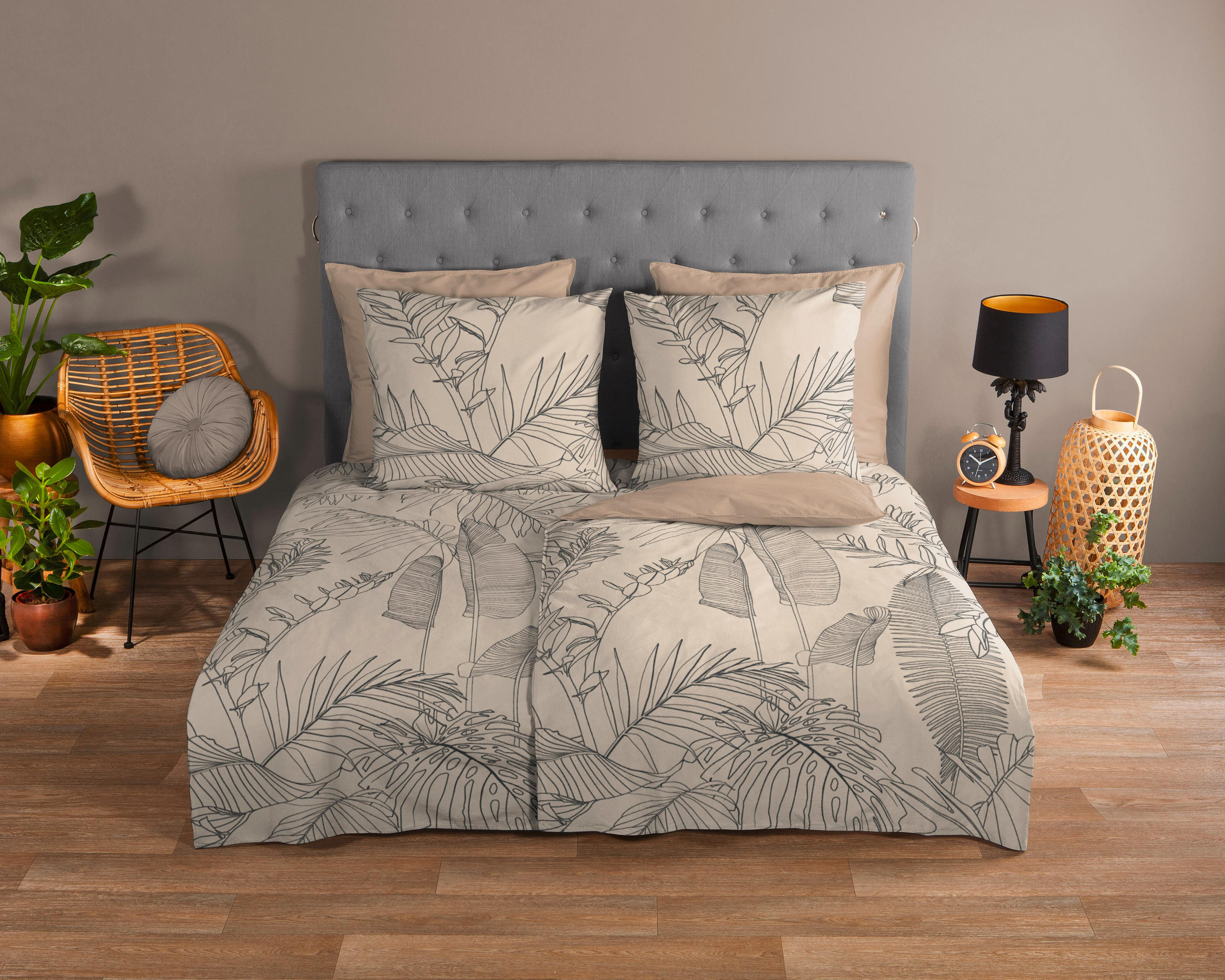 WENDEBETTWÄSCHE Sym Renforcé 135/200 cm  - Beige, Design, Textil (135/200cm)