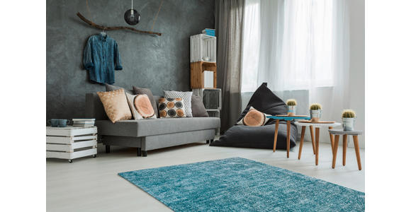 FLACHWEBETEPPICH 160/230 cm Petrol  - Petrol, Basics, Textil (160/230cm) - Novel