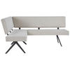 ECKBANK  in Schwarz, Beige  - Beige/Schwarz, KONVENTIONELL, Textil/Metall (190/150/90/62cm) - MID.YOU