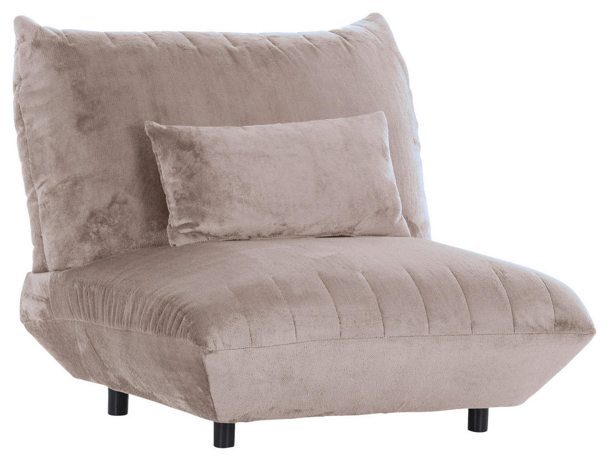 FÅTÖLJ i textil beige  - beige/svart, Klassisk, textil/plast (100/86/100cm) - MID.YOU