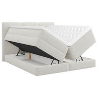 BOXSPRING-ÁGY 180/200 cm  fehér  - fekete/fehér, Modern, műanyag/faalapú anyag (180/200cm) - MID.YOU