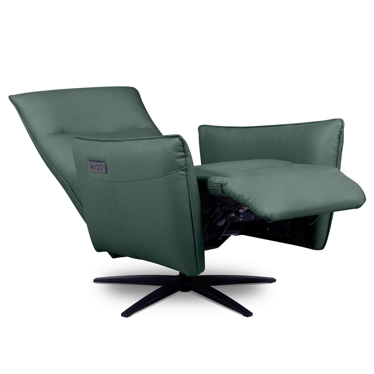 RELAXSESSEL Textil Blau  - Blau/Schwarz, Design, Textil/Metall (77/107/88cm) - Livetastic