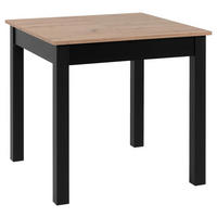 ESSTISCH Schwarz, Eiche Artisan quadratisch  ausziehbar  - Schwarz/Eiche Artisan, Basics, Holzwerkstoff (80/80/76,5cm) - MID.YOU
