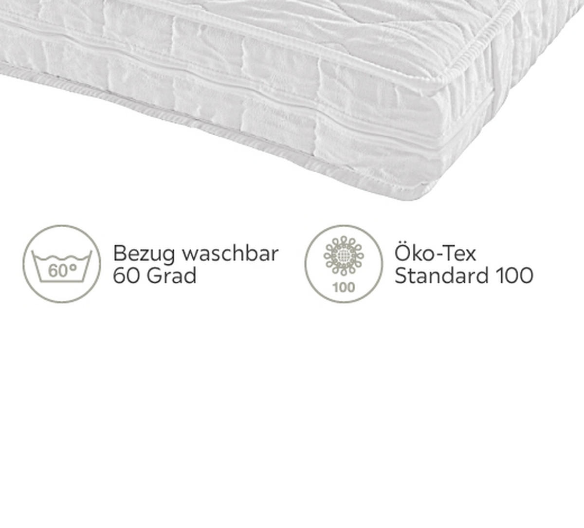 ROLLMATRATZE 90/200 cm  - Weiß, Basics, Textil (90/200cm) - Sleeptex