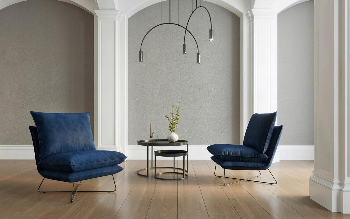 SESSEL in Flachgewebe Royalblau  - Royalblau, Design, Textil/Metall (72/84/90cm) - Livetastic