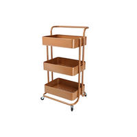 Cărucior Pentru Servit in arămiu  - arămiu, Basics, metal (43/32/86cm) - Echtwerk