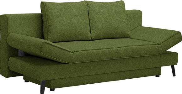 SCHLAFSOFA in Grün Textil - Schwarz/Grün, Design, Textil/Metall (200/85/90cm) - Xora