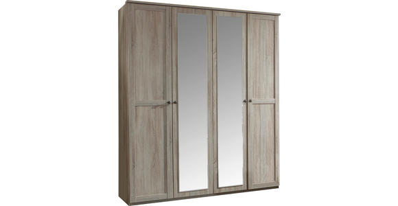 DREHTÜRENSCHRANK in Eichefarben - Eichefarben/Braun, KONVENTIONELL, Glas/Holzwerkstoff (180/210/58cm) - Cantus