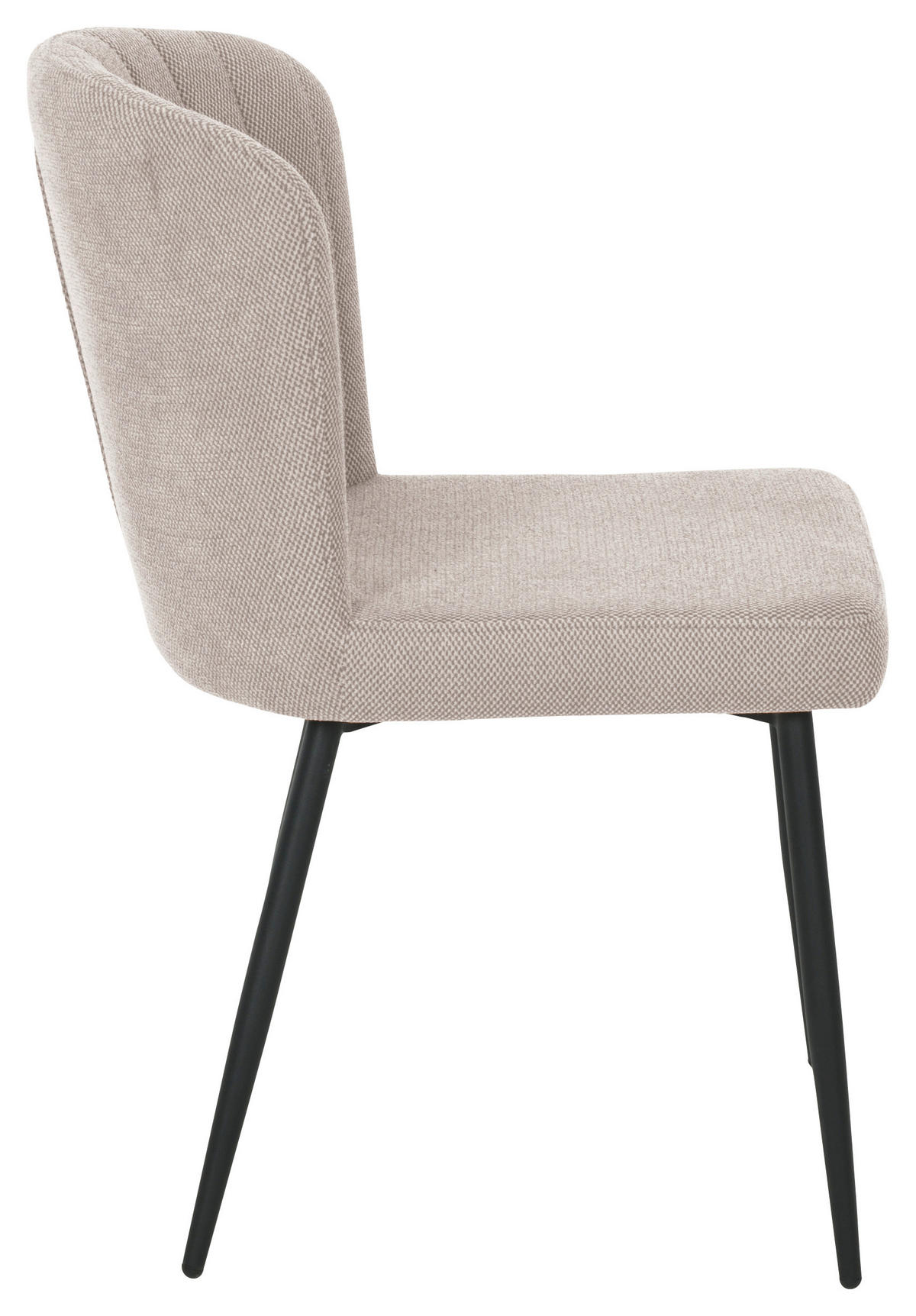 VIERFUßSTUHL  in Eisen Leinenoptik Holz, Metall, Textil  - Taupe/Schwarz, KONVENTIONELL, Holz/Textil (52/82/60cm) - P & B
