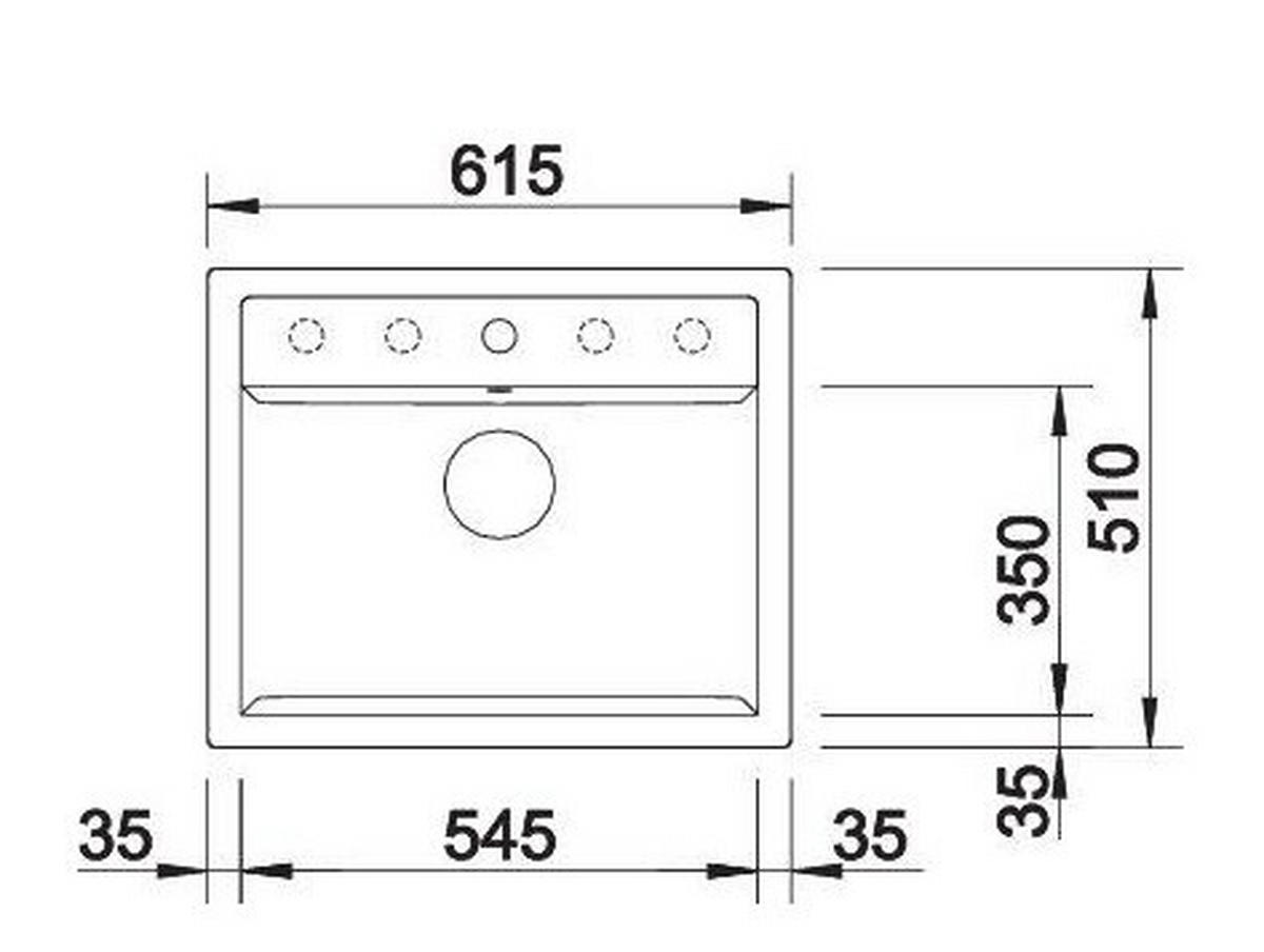 SPÜLE 515066  - Braun, Basics, Stein (51/20,2/61,5cm) - Blanco