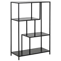 REGALELEMENT Schwarz, Eschefarben  - Eschefarben/Schwarz, Trend, Holzwerkstoff/Metall (77/114/35cm)