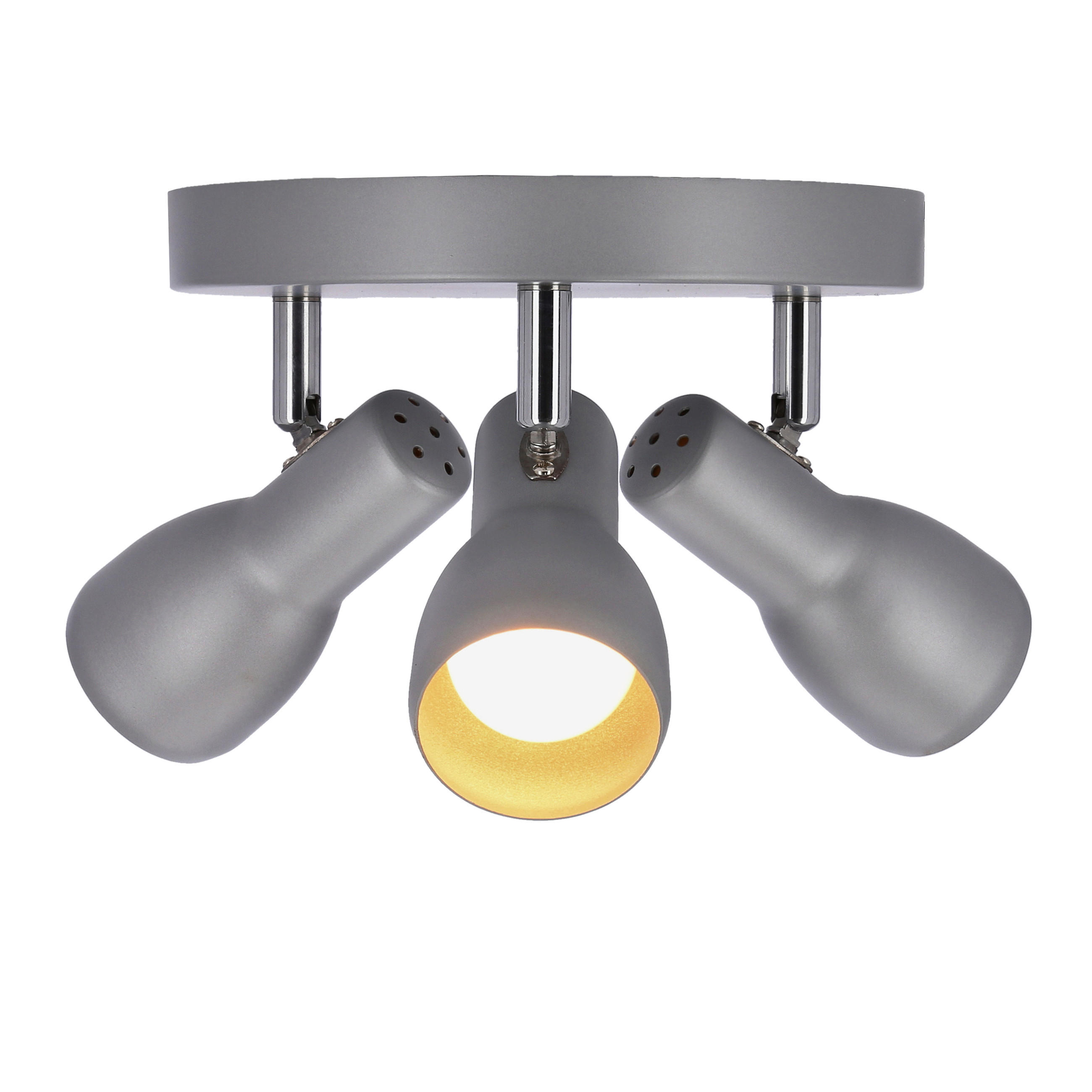 DECKENLEUCHTE    29/29/12 cm  - Silberfarben/Grau, Trend, Metall (29/29/12cm)