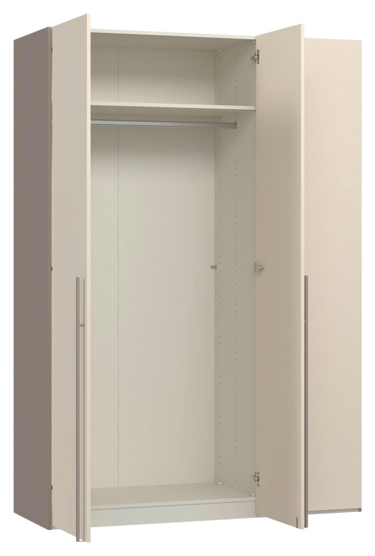 DREHTÜRENSCHRANK 152/220/59 cm,  in Kaschmir, Hellbraun, 3-türig  - Hellbraun/Kaschmir, Design, Holzwerkstoff/Metall (152/220/59cm) - Jutzler