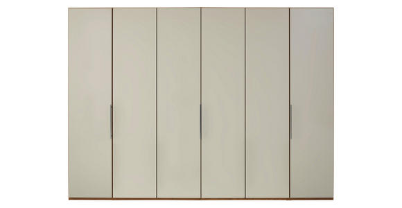 FALTTÜRENSCHRANK in Eichefarben, Champagner - Champagner/Eichefarben, KONVENTIONELL, Glas/Holz (300/216/58cm) - Dieter Knoll