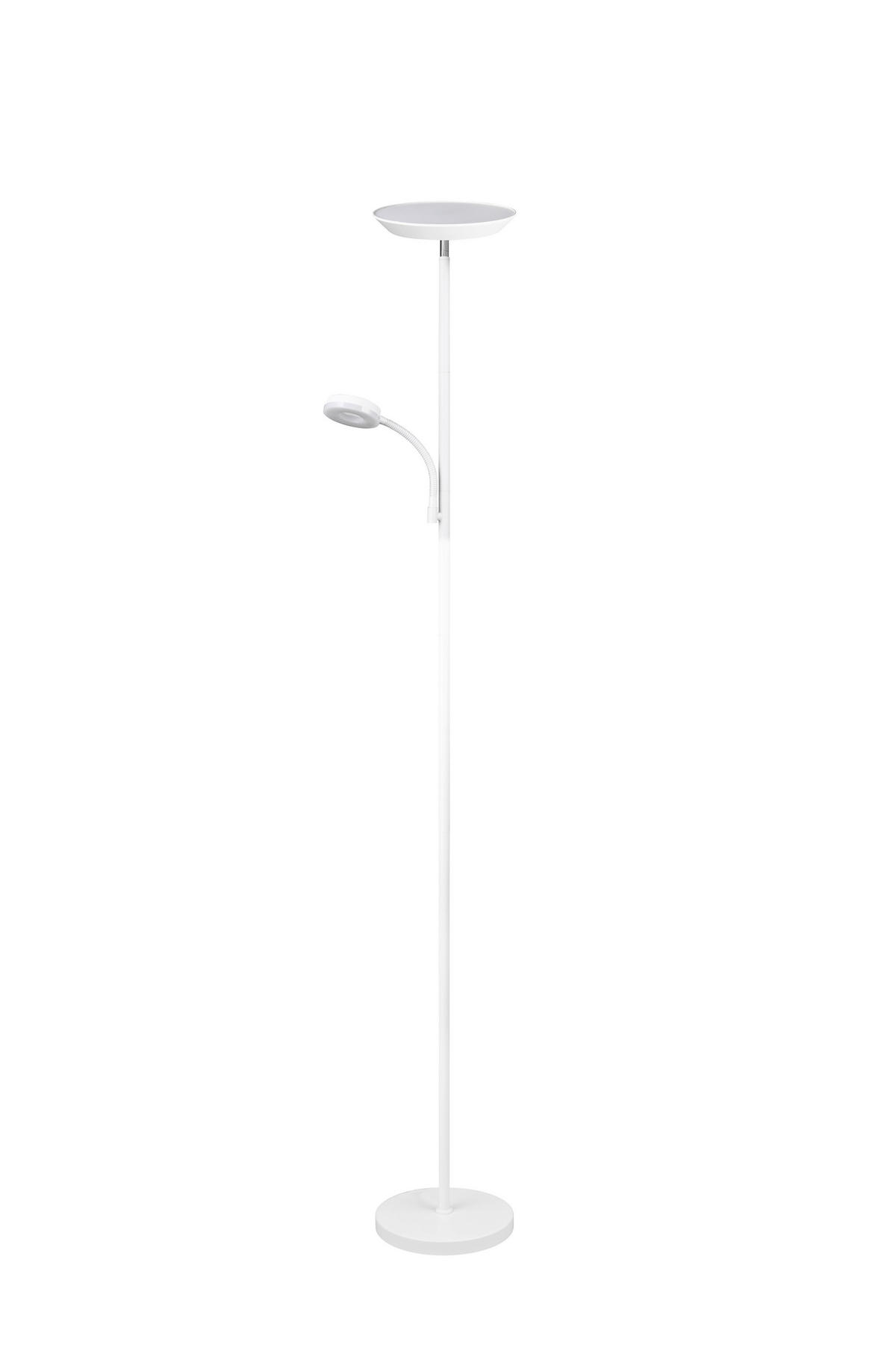 PODNA LED LAMPA - bela, Osnovno, metal/plastika (25/178cm)