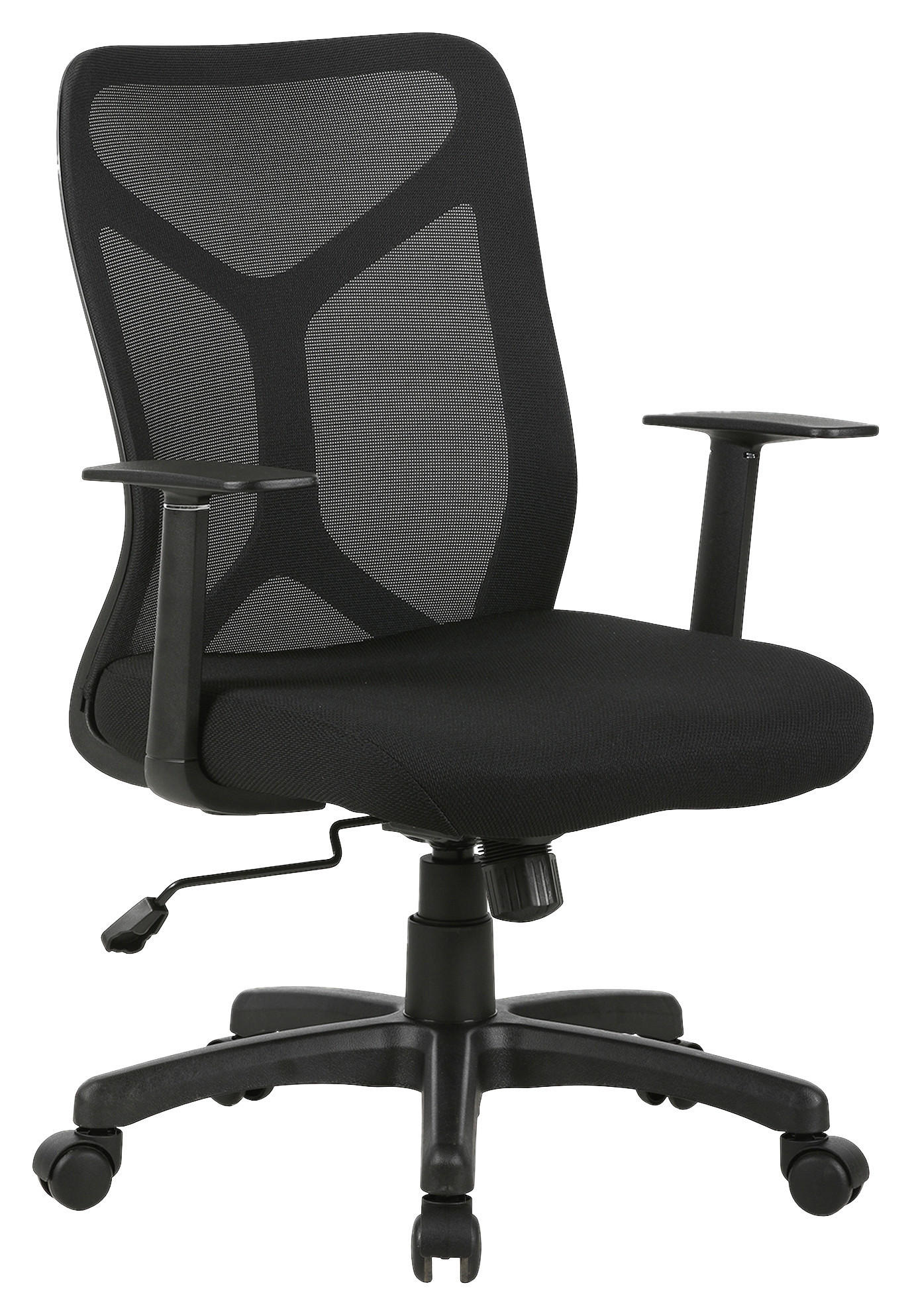 DREHSTUHL Netz Schwarz  - Schwarz, MODERN, Kunststoff/Textil (61,5/91/51,5cm) - MID.YOU