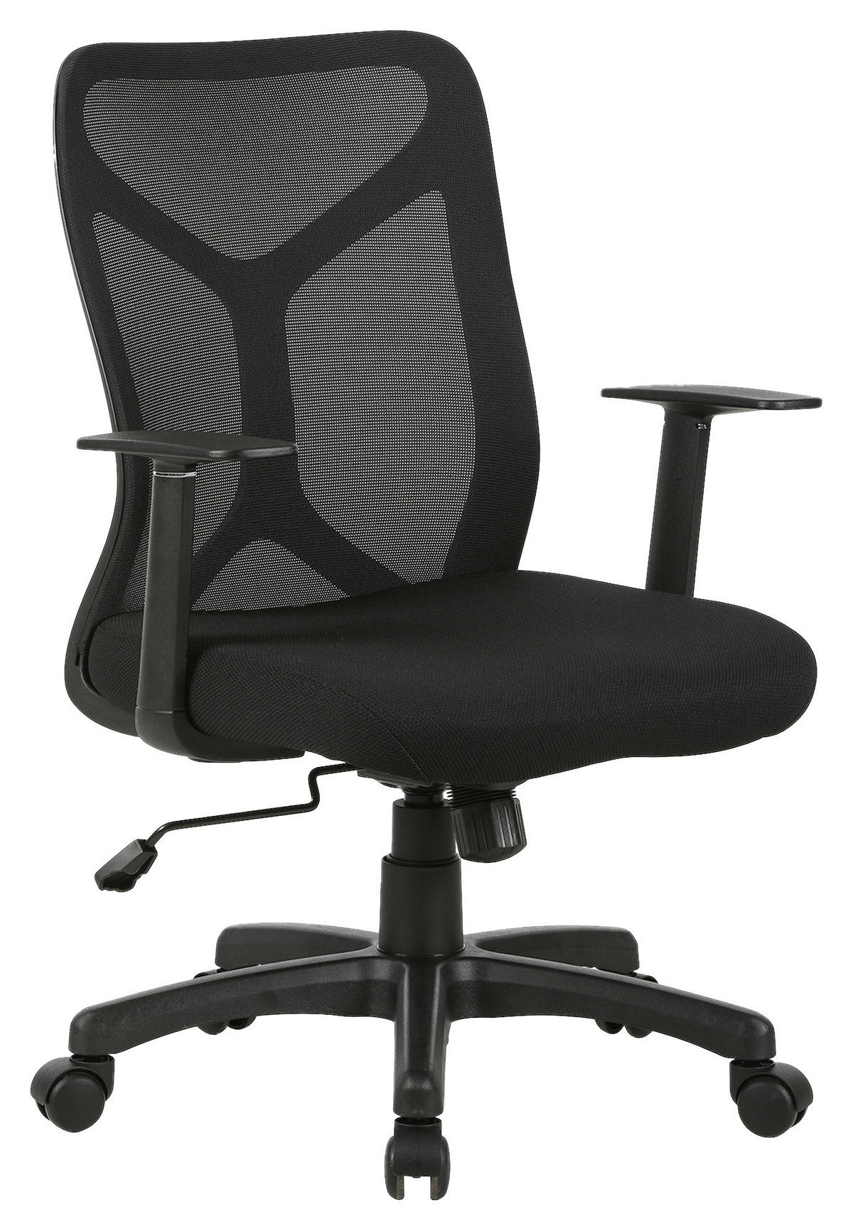 DREHSTUHL Netz Schwarz  - Schwarz, MODERN, Kunststoff/Textil (61,5/91/51,5cm) - MID.YOU