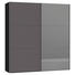 SCHWEBETÜRENSCHRANK 2-türig Dunkelgrau, Schwarz - Dunkelgrau/Silberfarben, Design, Glas/Metall (202,5/220/46cm) - Jutzler SCHWEBETÜRENSCHRANK 2-türig Dunkelgrau, Schwarz - Dunkelgrau/Silberfarben, Design, Glas/Metall (202,5/220/46cm) - Jutzler