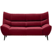2-SITZER-SOFA Mikrofaser Rot  - Rot/Schwarz, Design, Textil/Metall (190/106/99cm) - Xora