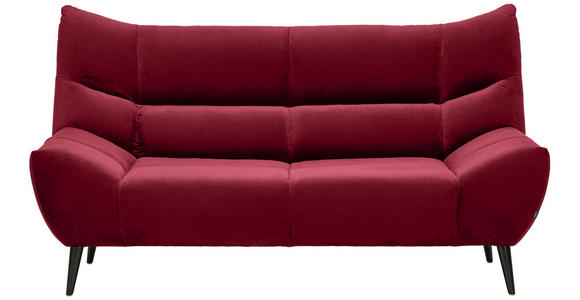 2-SITZER-SOFA in Mikrofaser Rot  - Rot/Schwarz, Design, Textil/Metall (193/106/101cm) - Xora