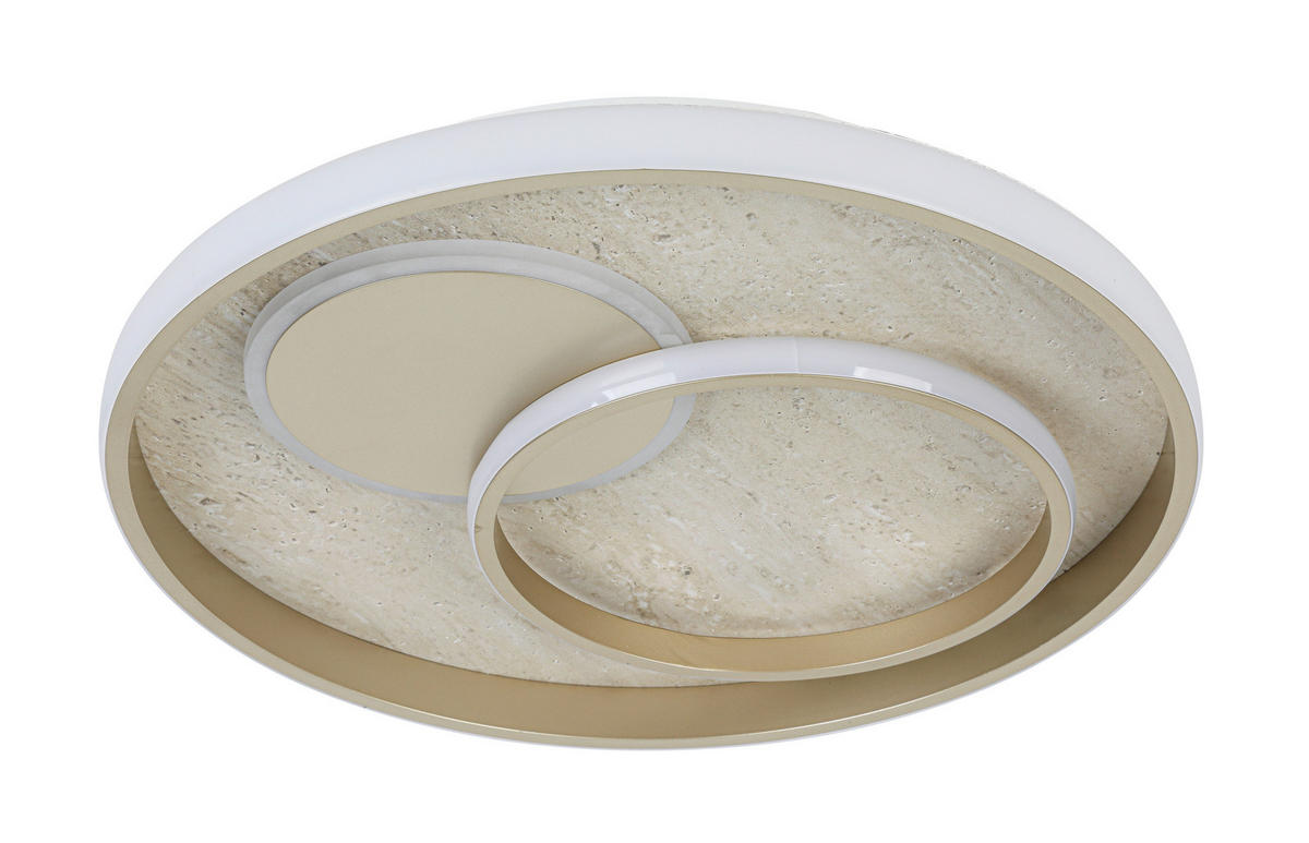 DECKENLEUCHTE  48/7 cm    - Champagner, Trend, Kunststoff/Metall (48/7cm) - Collett's Monde