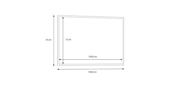 SPIEGEL 108/76/1,8 cm    in rechteckig  - Sandfarben, MODERN, Glas/Holzwerkstoff (108/76/1,8cm) - Carryhome