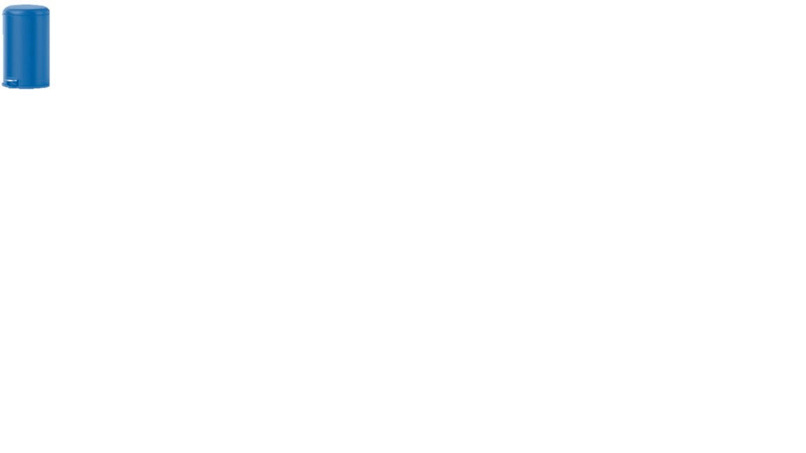 ABFALLSAMMLER Milano 3 L  - Blau/Schwarz, Basics, Kunststoff/Metall (17,8/25,4/22,9cm) - Fackelmann