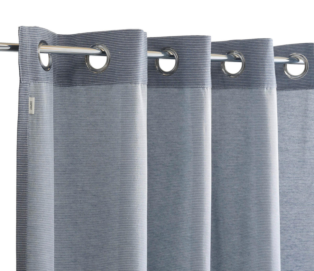ÖSENSCHAL E-NEEDLESTRIPE blickdicht 140/250 cm   - Dunkelblau, KONVENTIONELL, Textil (140/250cm) - Esprit