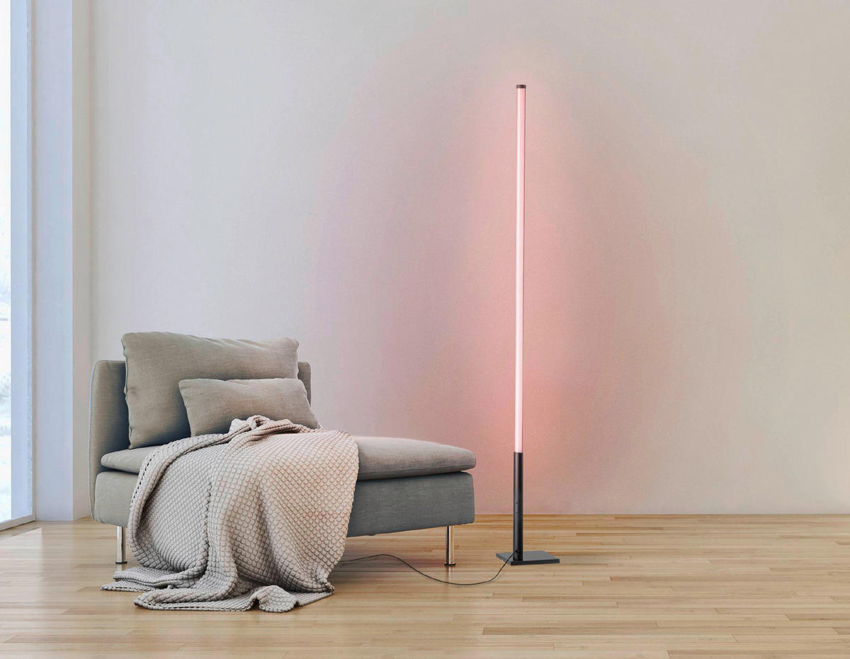 STEHLEUCHTE 2/2/150 cm    - Schwarz/Weiß, Basics, Kunststoff/Metall (2/2/150cm) - Eglo