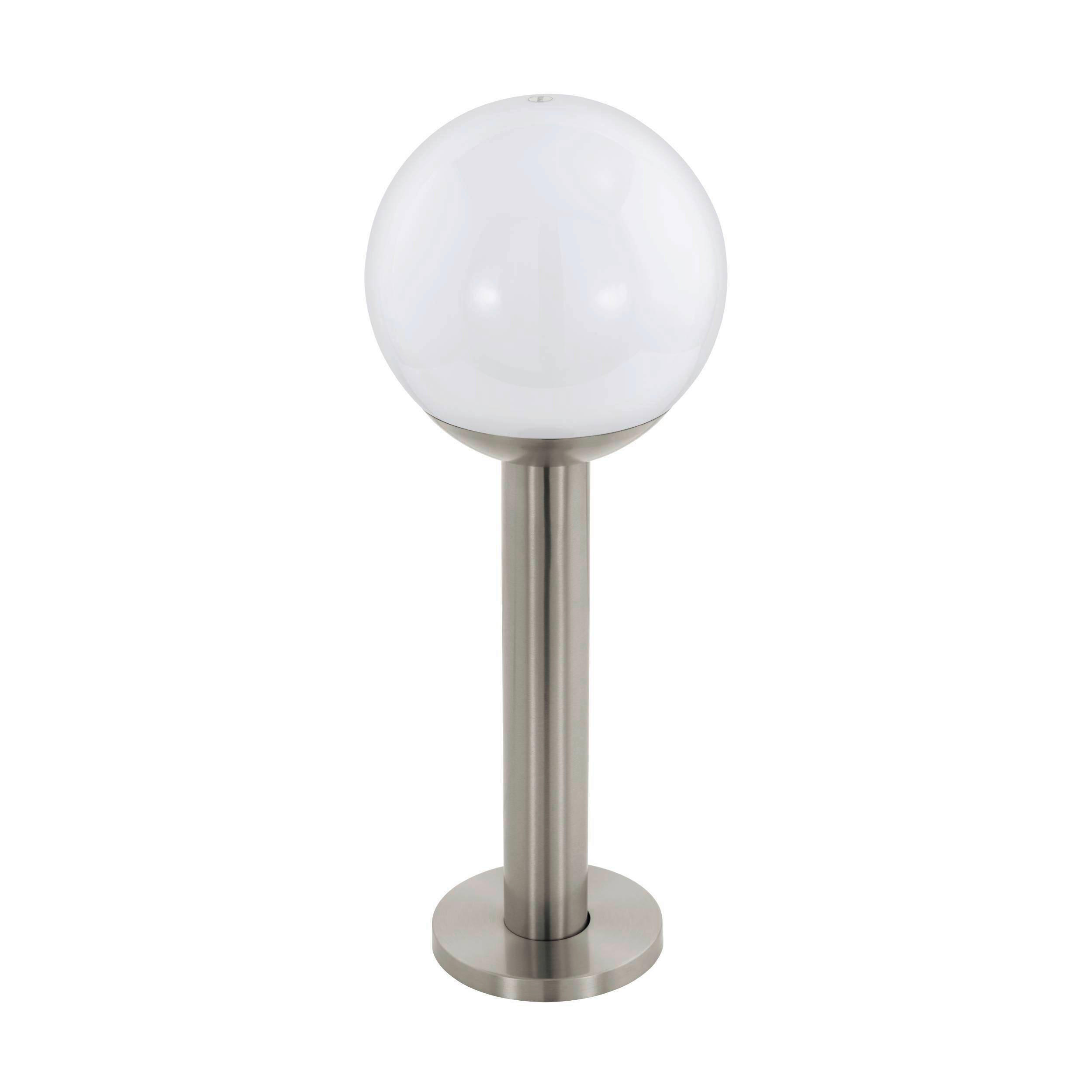 LED-AUßENLEUCHTE Nisia-Z 20/52,5 cm   - Edelstahlfarben/Weiß, KONVENTIONELL, Kunststoff/Metall (20/52,5cm) - Eglo