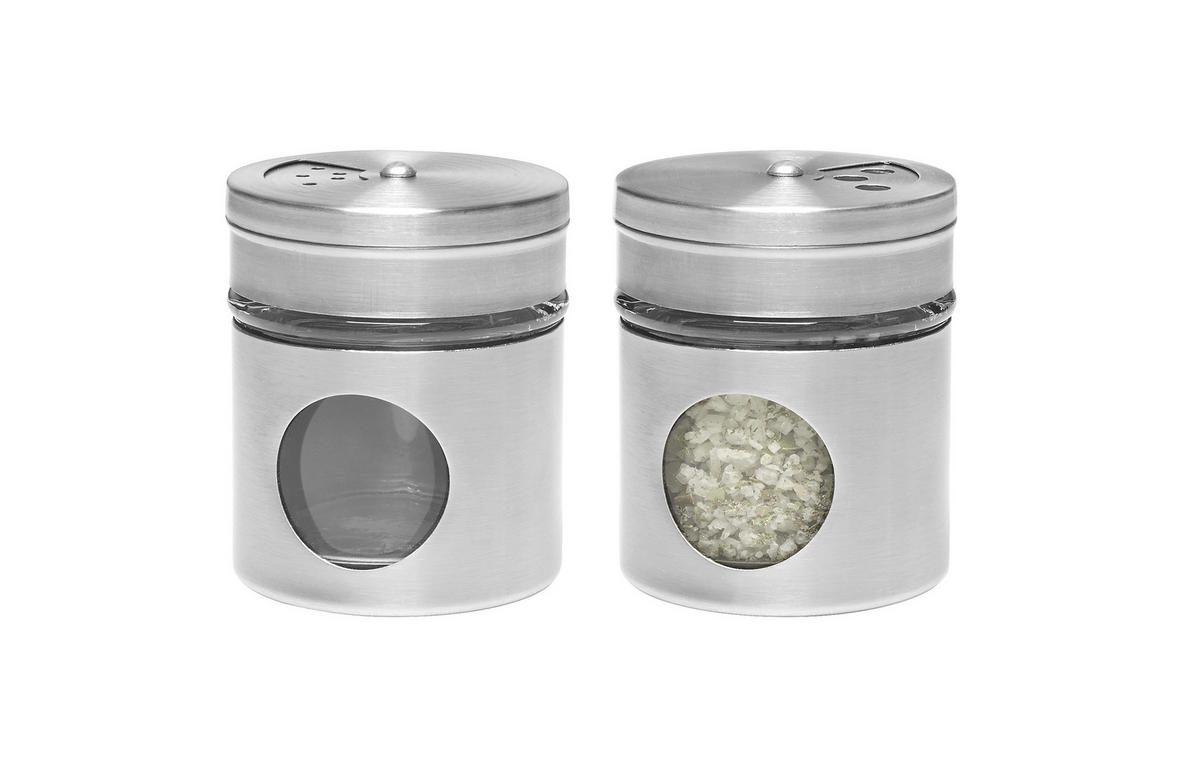 DÓZA NA KORENIE - priehľadné/farba ušľachtilej ocele, Basics, kov/sklo (5/6cm) - Homeware
