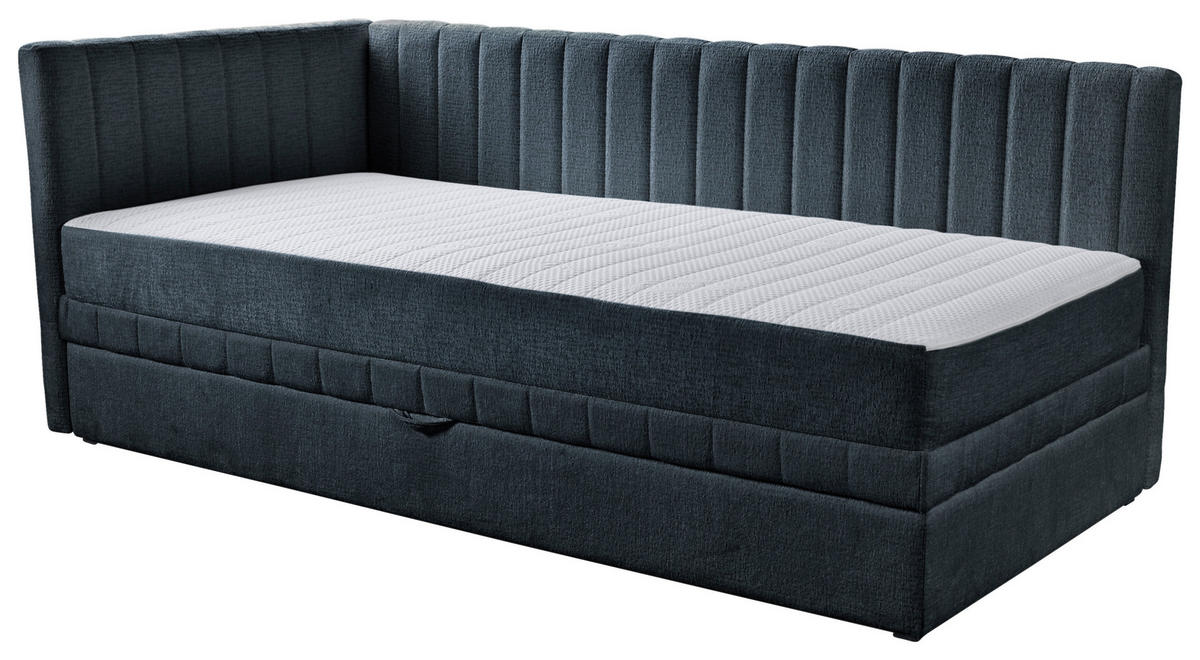 SCHLAFSOFA in Struktur Schwarz  - Schwarz, Design, Holz/Holzwerkstoff (212/83/99cm) - MID.YOU