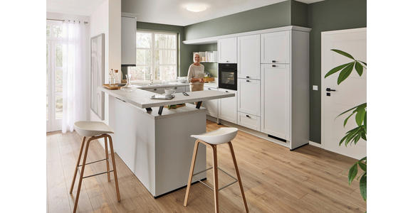 EINBAUKÜCHE   - Hellgrau, Design, Holzwerkstoff - Xora