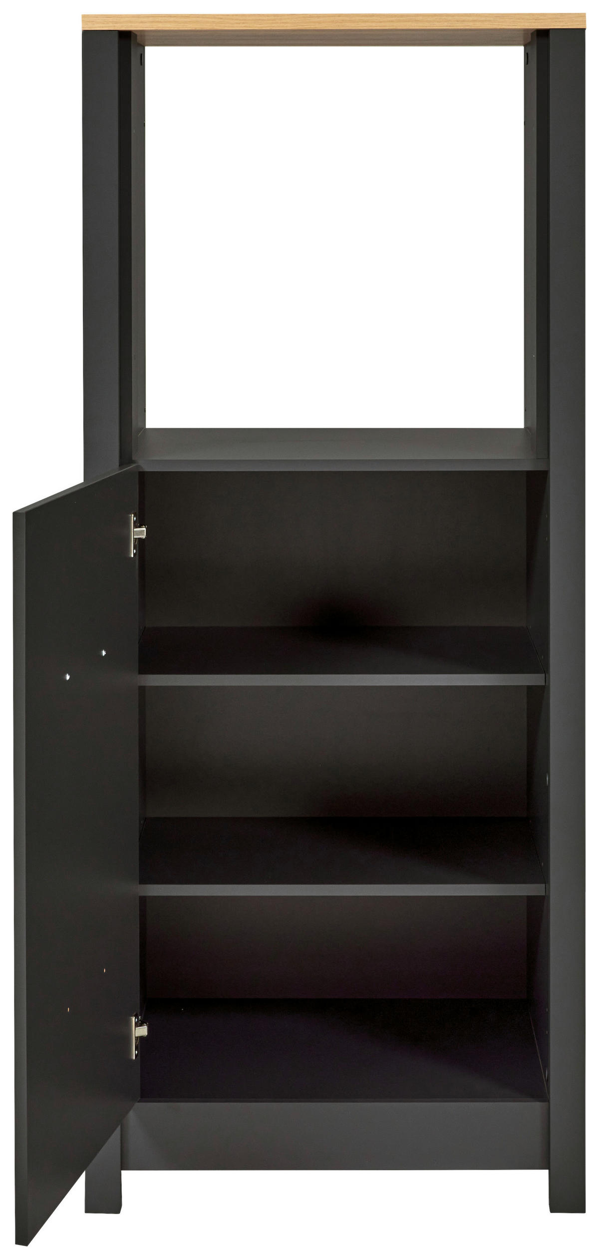 GERÄTEUMBAUSCHRANK 70/167/60 cm  in Anthrazit, Eiche Artisan  - Anthrazit/Schwarz, MODERN, Holzwerkstoff/Metall (70/167/60cm) - home24