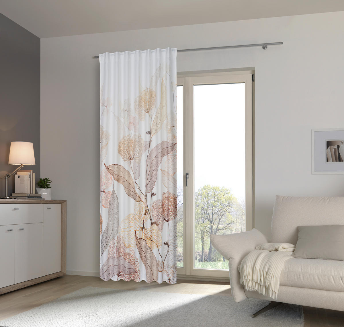 FERTIGVORHANG blickdicht  - Cognac, MODERN, Kunststoff (140/245cm) - Esposa