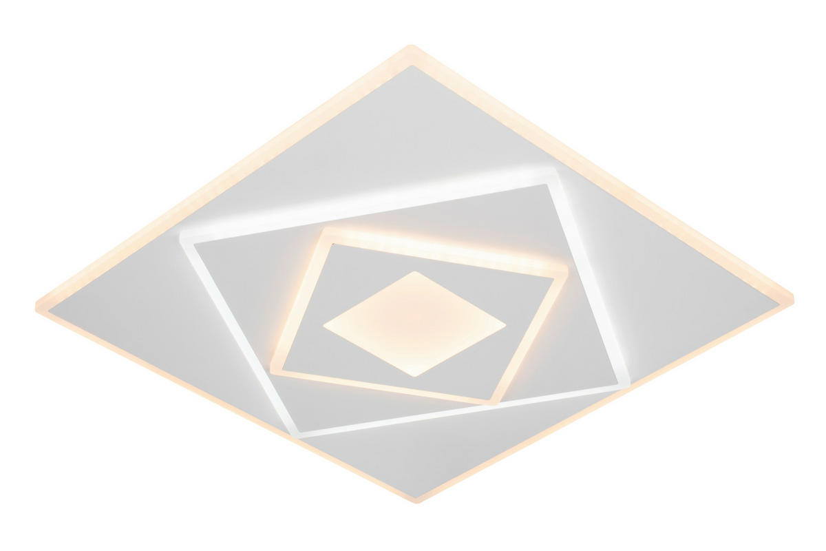 LED-DECKENLEUCHTE 47,7/47,7/6 cm   - Weiß, Basics, Kunststoff/Metall (47,7/47,7/6cm) - Novel