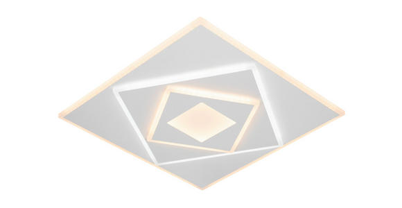LED-DECKENLEUCHTE 47,7/47,7/6 cm - Weiß, Basics, Kunststoff/Metall (47,7/47,7/6cm) - Novel