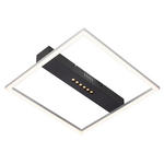 LED-DECKENLEUCHTE 40/40/6 cm   - Schwarz/Alufarben, Basics, Kunststoff/Metall (40/40/6cm) - Novel