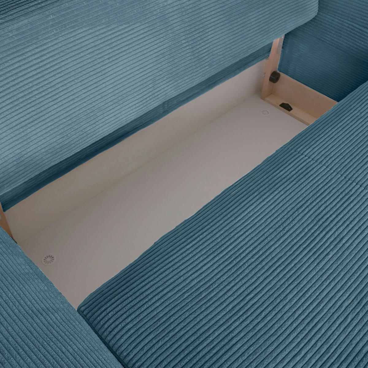 BÄDDSOFFA i manchester turkos  - turkos/kromfärg, Design, textil/plast (176/81/98cm) - MID.YOU
