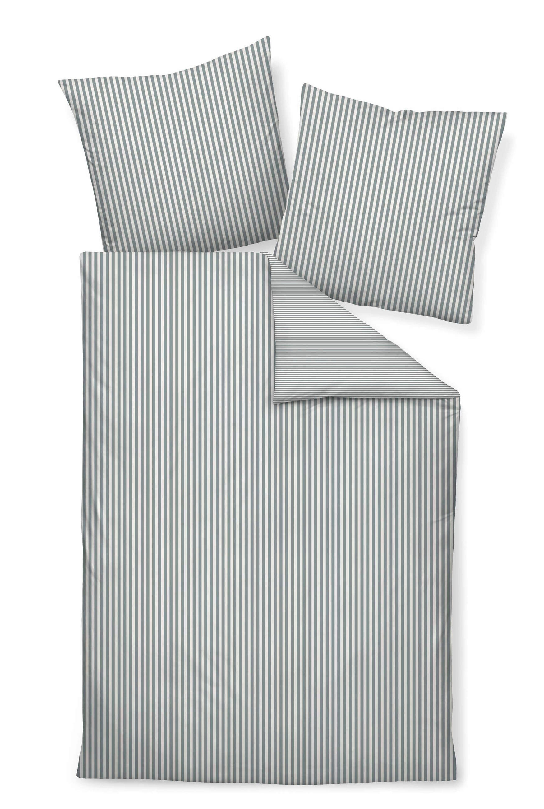 WENDEBETTWÄSCHE Giorgio Makosatin 200/200 cm  - Silberfarben/Weiß, KONVENTIONELL, Textil (200/200cm) - Janine