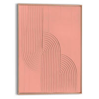 UNIKAT Abstraktes 50/70/3 cm  - Terracotta/Schwarz, Basics, Holz (50/70/3cm) - Reinders!