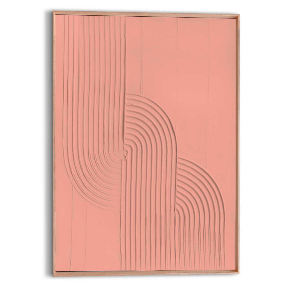 UNIKAT Abstraktes 50/70/3 cm  - Terracotta/Schwarz, Basics, Holz (50/70/3cm) - Reinders!