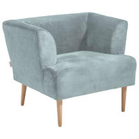 SESSEL Plüsch Mintgrün    - Buchefarben/Mintgrün, Design, Holz/Textil (85/71/80cm) - Hom`in