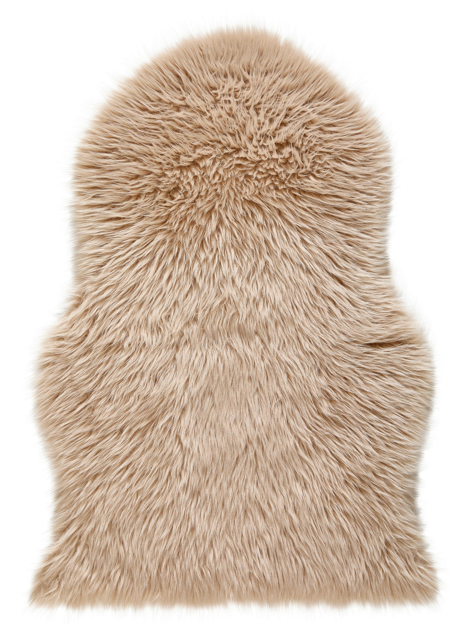 Schaffellimitat 60/90 cm Sarah Beige Tierform  - Beige, Basics, Textil (60/90cm) - Boxxx