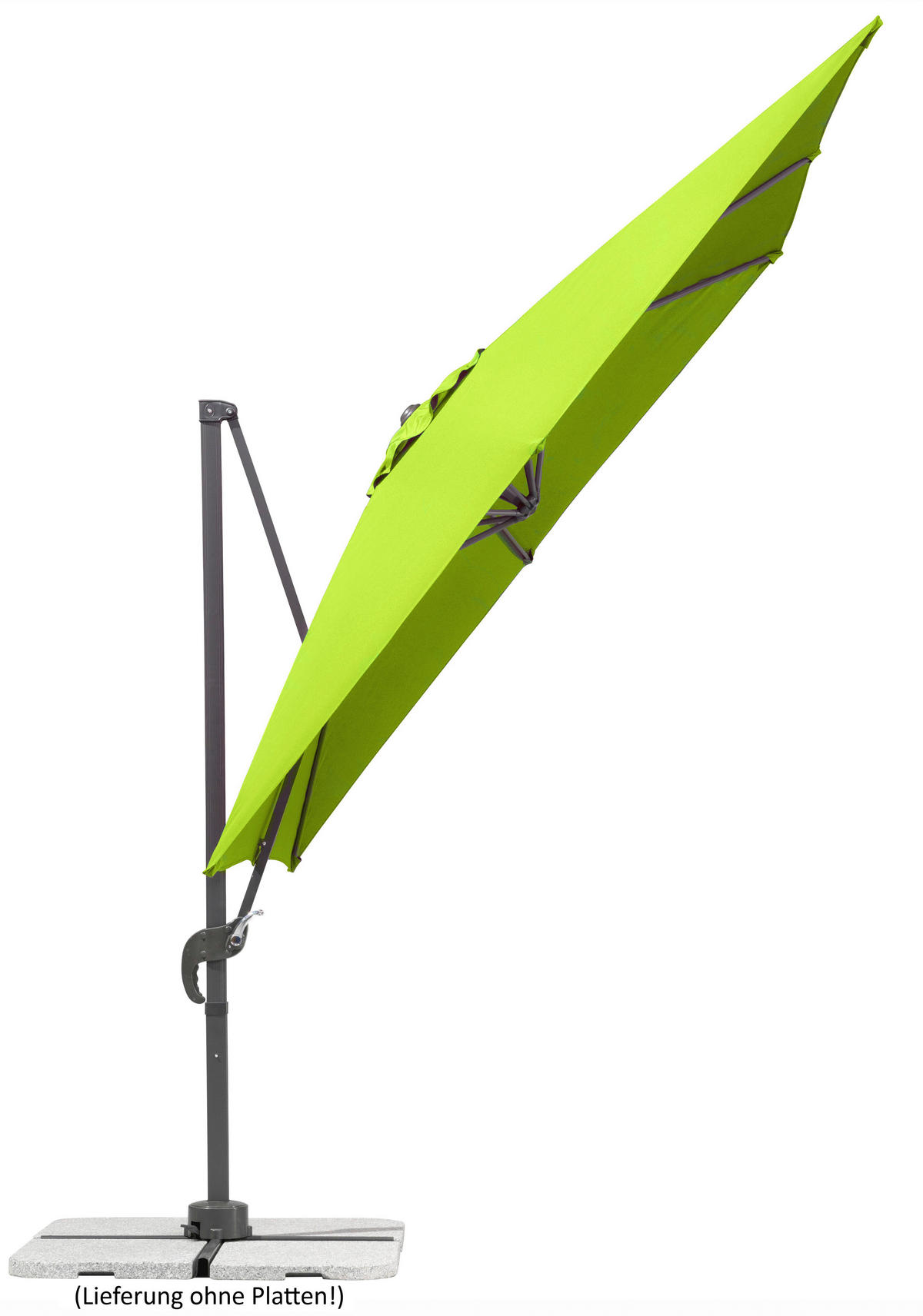 AMPELSCHIRM   - Anthrazit/Grün, Basics, Textil/Metall (338/239/270cm) - Schneider